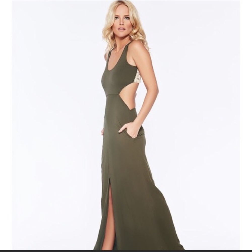 L Space Daybreak Maxi Dress- Olive